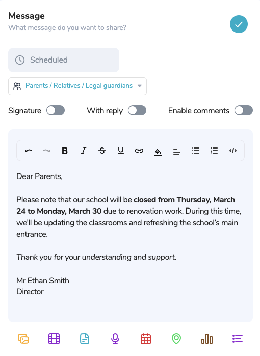 school message